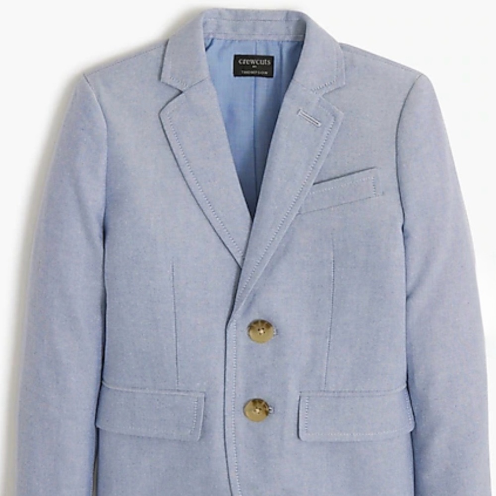 Light Blue Suit Set with Tan Buttons